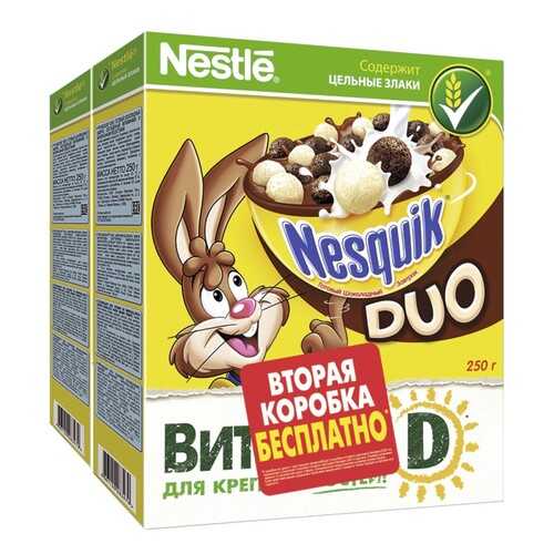 Готовый шоколадный завтрак Nesquik Duo обогащенный витаминами и минеральными веществами в Магнит