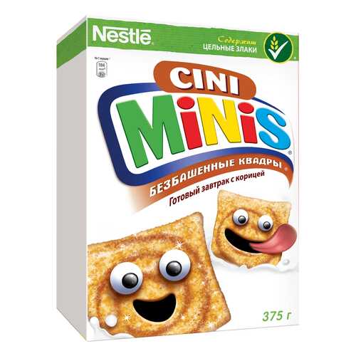 Готовый завтрак Cini Minis безбашенные квадры с корицей 375 г в Магнит