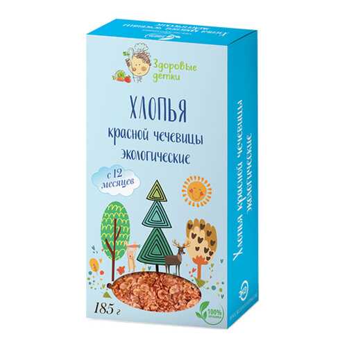 Хлопья красной чечевицы Здоровые детки 185 г в Магнит