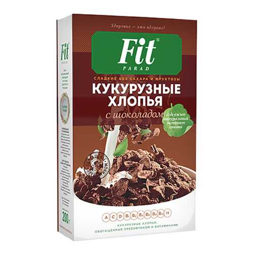 Хлопья кукурузные Fit Parad с шоколадом в Магнит