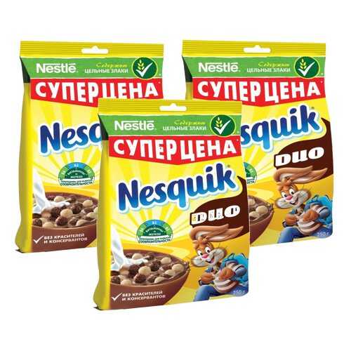 Nesquik Duo вкус белого и темного шоколада 3*250 г в Магнит