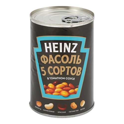 Фасоль Heinz 5 сортов 425 г в Магнит