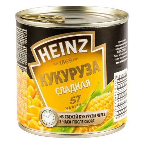 Кукуруза Heinz сладкая 340 г в Магнит