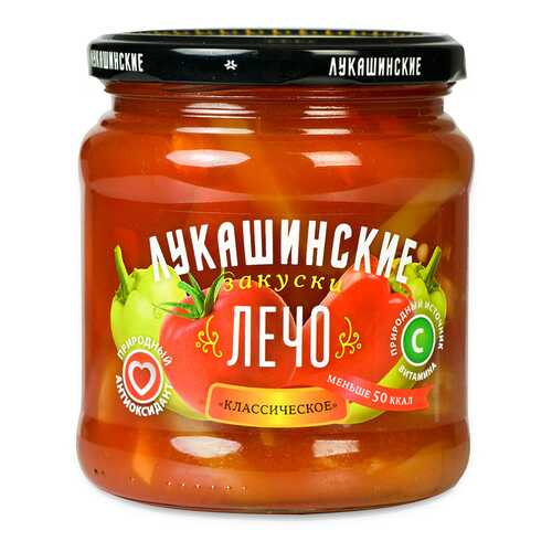 Лечо Лукашинские классическое натуральное ООО Росконсервпродукт 450г стекло Россия в Магнит