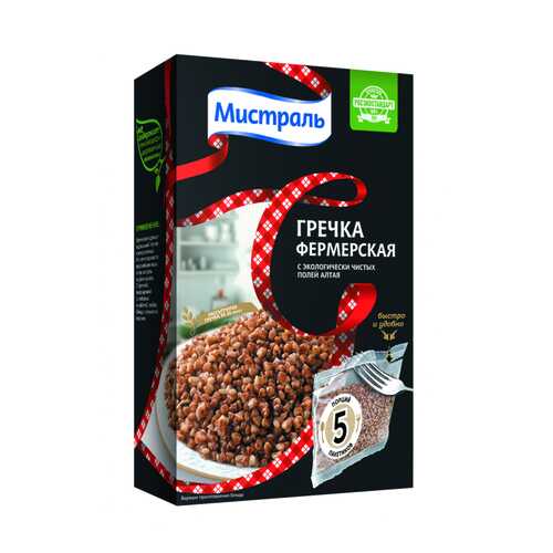 Гречка Мистраль фермерская ядрица 80 г х 5 шт в Магнит