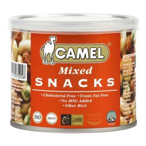 Смесь mixed snacks из орехов, бобов и горошка Camel 130 г в Магнит