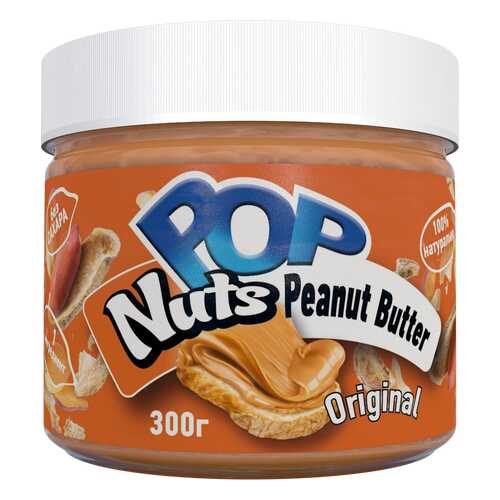 Арахисовая паста POP Nuts Peanut Butter Original, Натуральная, 300 г в Магнит