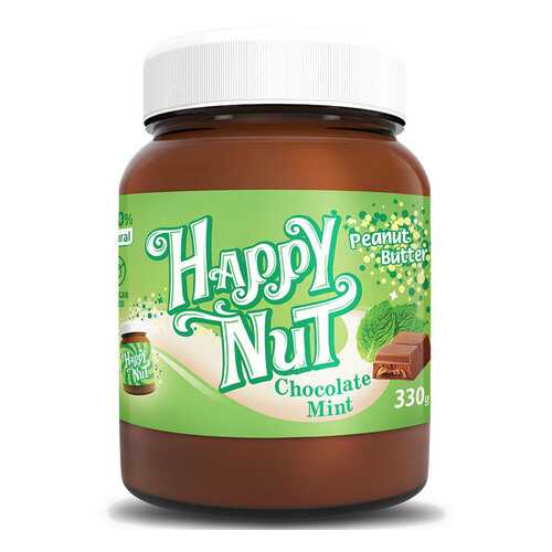 Арахисовая паста шоколадная HAPPY NUT с мятой 330 г в Магнит