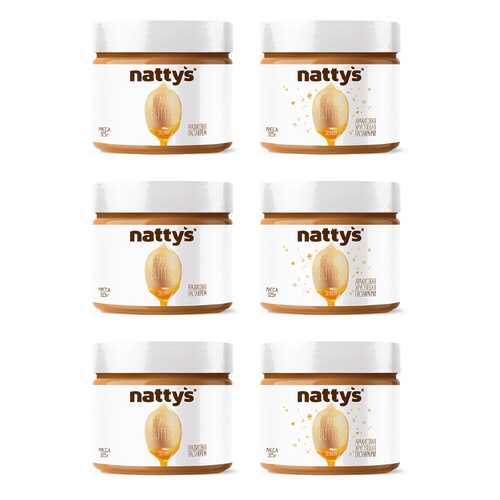 Набор арахисовых паст Nattys Creamy & Crunchy natbox 6 штук 325 г в Магнит