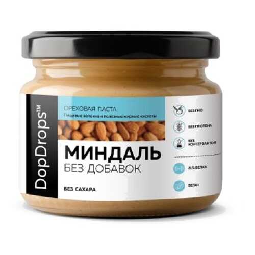 Ореховая паста DopDrops Миндальная без добавок 250 г в Магнит