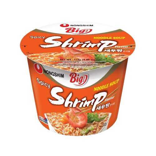 Лапша быстрого приготовления креветочная Nongshim чашка 115 г в Магнит