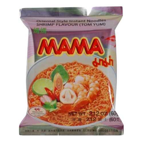 Лапша Mama тайская быстрого приготовления со вкусом креветки том-ям 60 г в Магнит