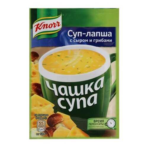 Суп-лапша Knorr чашка с сыром и грибами сухая смесь 15.5 г в Магнит