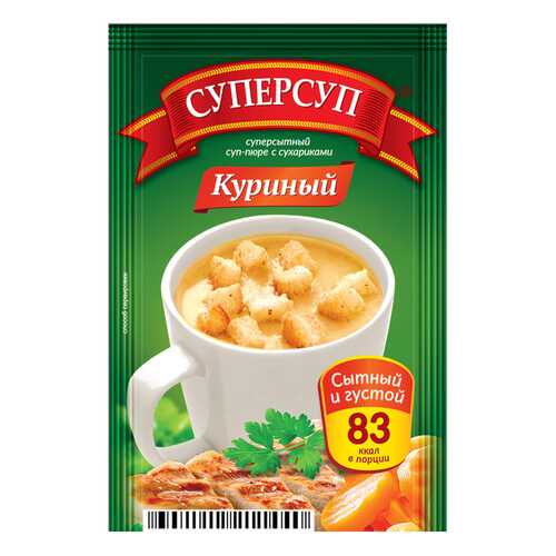 Суперсуп-пюре Суперсытный куриный с сухариками 23 г в Магнит