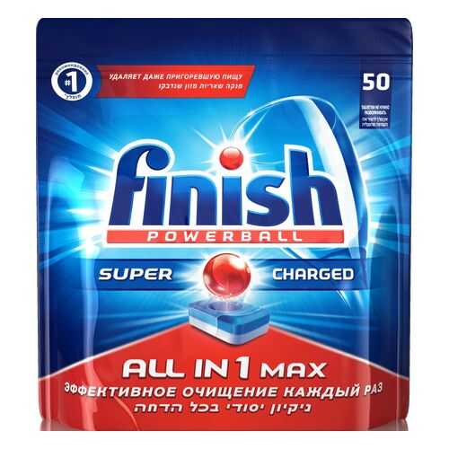 Таблетки для посудомоечной машины Finish all in 1 shine&protect 50 штук в Магнит