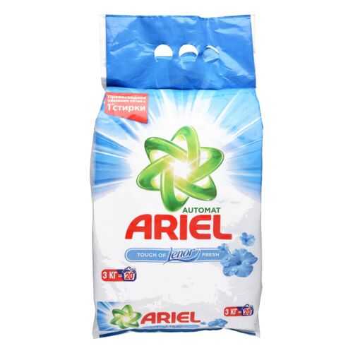 Порошок для стирки Ariel touch of lenor fresh автомат 3 кг в Магнит