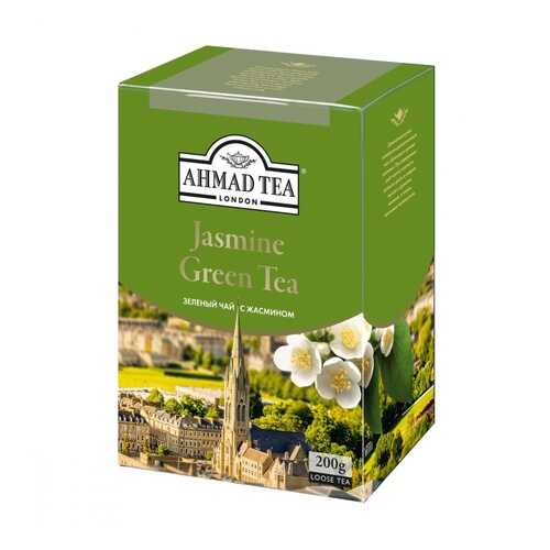 Чай Ahmad Jasmine Green Tea, зеленый с жасмином, листовой, 200 гр в Магнит