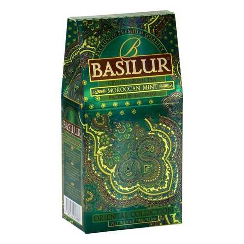 Чай Basilur Moroccan Mint, зеленый листовой с добавками, 100 гр в Магнит