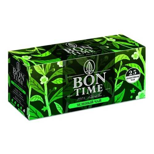 Чай BonTime Natural Tea, зелёный, 25 пакетиков в Магнит