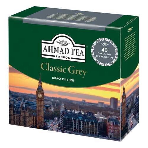 Чай черный Ahmad Tea earl grey со вкусом и ароматом бергамота 40 пакетиков в Магнит