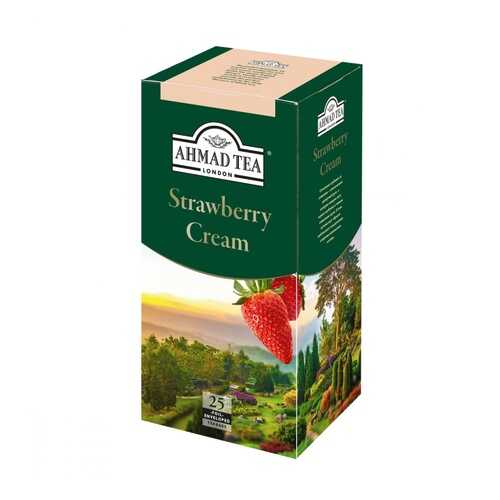 Чай черный Ahmad Tea Strawberry Cream 25 пакетов 40 г в Магнит