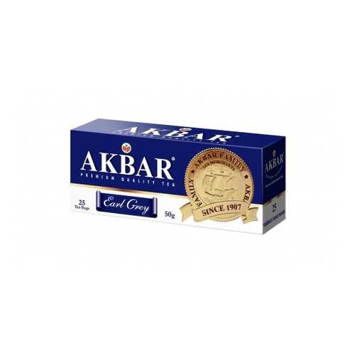 Чай черный Akbar earl grey с медалью 25 пакетиков в Магнит