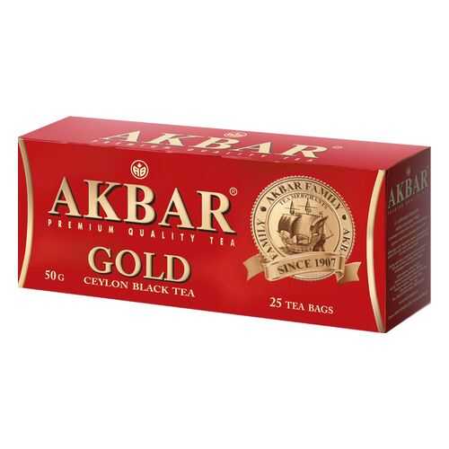 Чай черный Akbar gold 25 пакетиков в Магнит