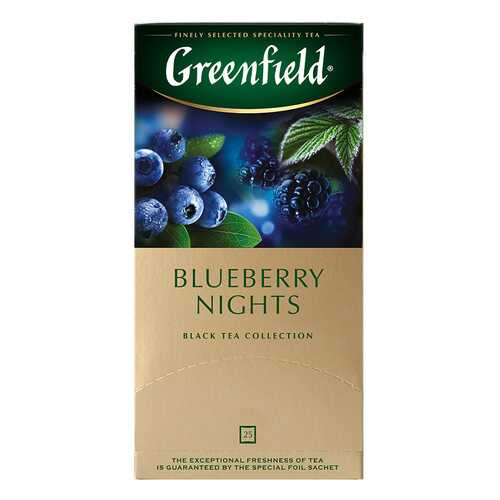 Чай черный Greenfield Blueberry Nights 25 пакетиков в Магнит