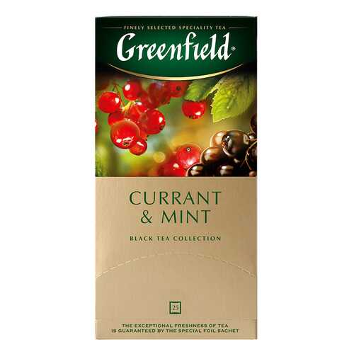 Чай черный Greenfield Currant & Mint 25 пакетиков в Магнит