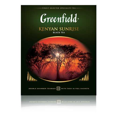 Чай черный Greenfield Kenyan Sunrise 100 пакетиков в Магнит