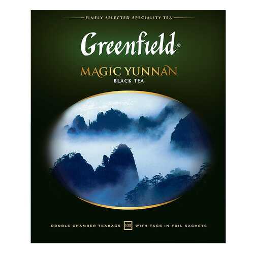 Чай черный Greenfield Magic Yunnan 100 пакетиков в Магнит