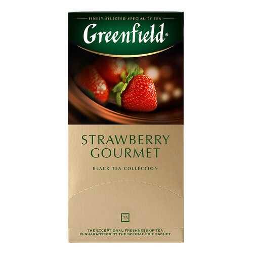 Чай черный Greenfield Strawberry Gourmet 25 пакетиков в Магнит