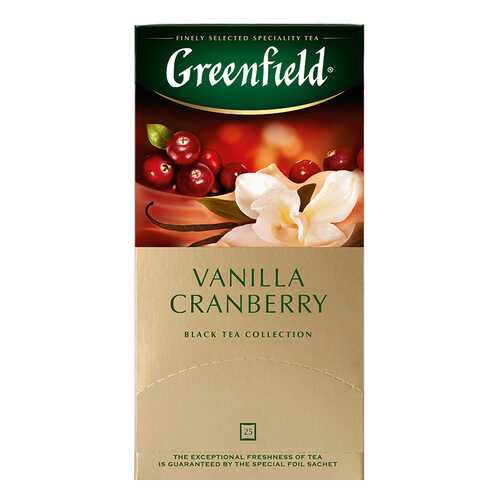 Чай черный Greenfield Vanilla Cranberry 25 пакетиков в Магнит