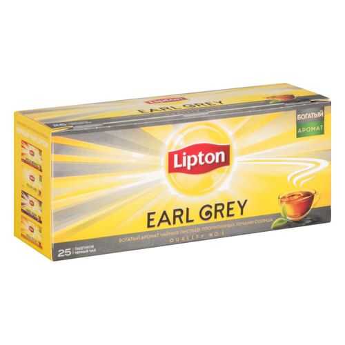 Чай черный Lipton earl grey 25 пакетиков в Магнит