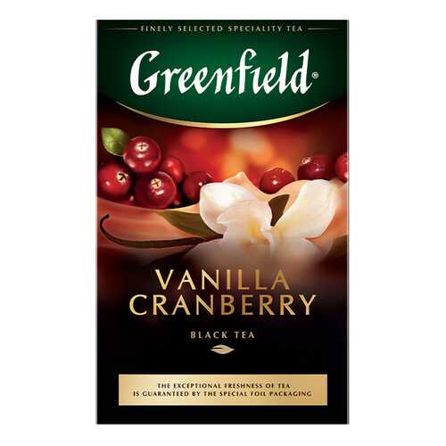 Чай черный листовой Greenfield Vanilla Cranberry 100 г в Магнит