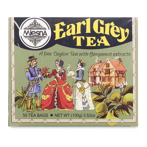 Чай черный Mlesna Earl Grey с ароматом бергамота Евро-Скан Экспорт 50 пак*2г Шри-Ланка в Магнит