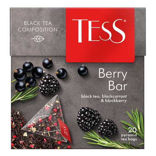 Чай черный Tess Berry Bar 20 пакетиков в Магнит