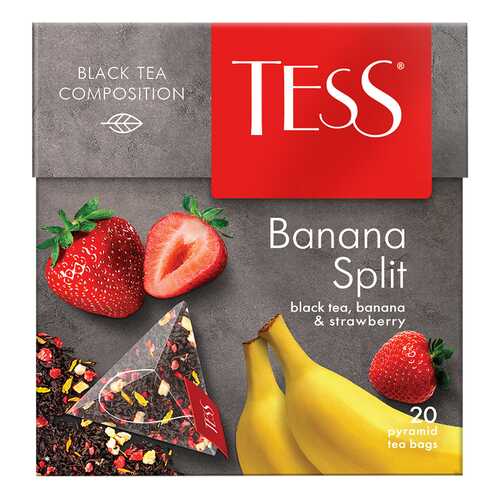 Чай черный в пирамидках Tess Banana Split 20 пакетиков в Магнит