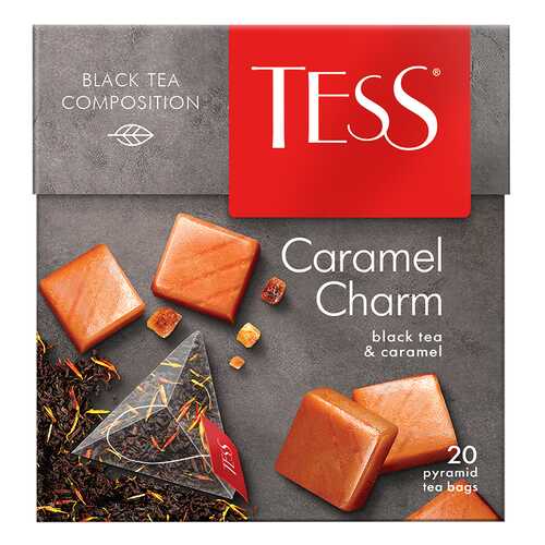 Чай черный в пирамидках Tess Caramel Charm 20 пакетиков в Магнит