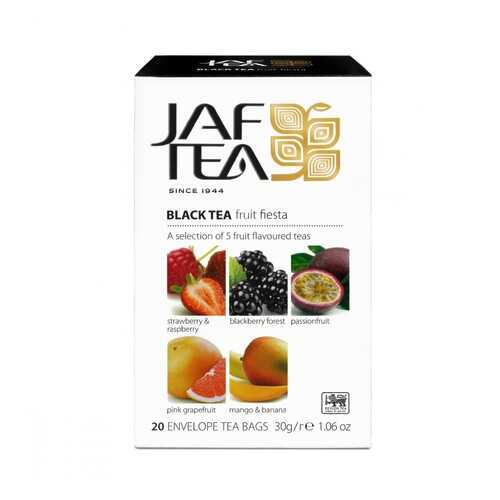 Чай Jaf Tea Fruit Fiesta черный с добавками ассорти 5 видов по 4 сашета в Магнит