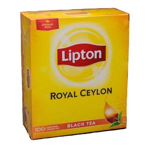 Чай Lipton royal ceylon черный байховый цейлонский 100 пакетиков в Магнит