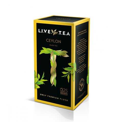 Чай Live Tea Ceylon черный 25 пакетиков в Магнит