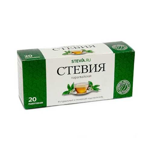 Чай Stevia.ru Стевия, в чайных фильтр-пакетиках, 20 пакетиков в Магнит