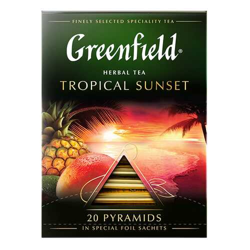 Чай травяной в пирамидках Greenfield Tropical Sunset 20 пакетиков в Магнит