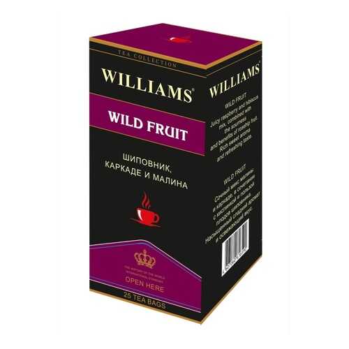 Чай Williams Wild Fruit, шиповник, каркаде, малина, 25 пакетиков в Магнит