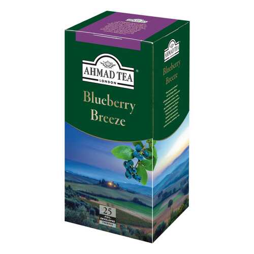 Чай зеленый Ahmad Tea blueberry breeze 25 пакетиков в Магнит