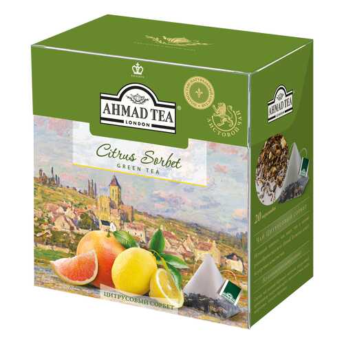 Чай зеленый Ahmad Tea citrus sorbet 20 пакетиков в Магнит