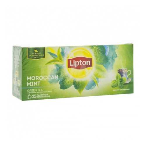 Чай зеленый Lipton moroccan mint 25 пакетиков в Магнит