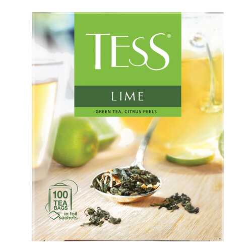 Чай зеленый Tess Lime 100 пакетиков в Магнит