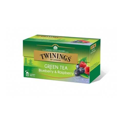 Чай зеленый Twinings черника и малина 25 пакетиков в Магнит